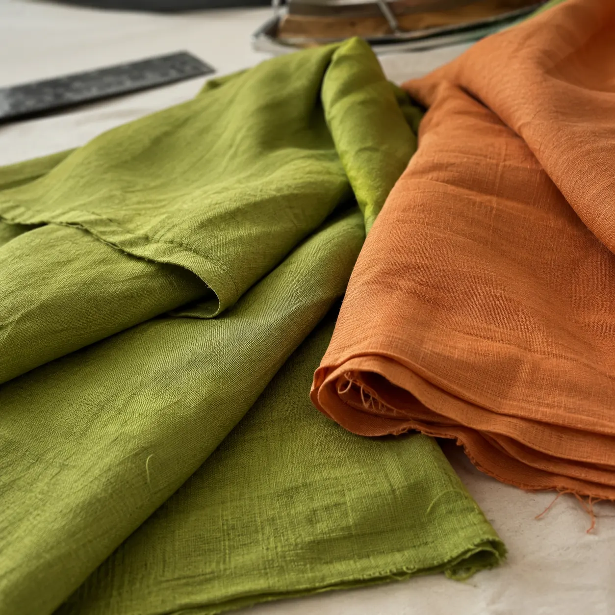 Finished folded garments ready for packing