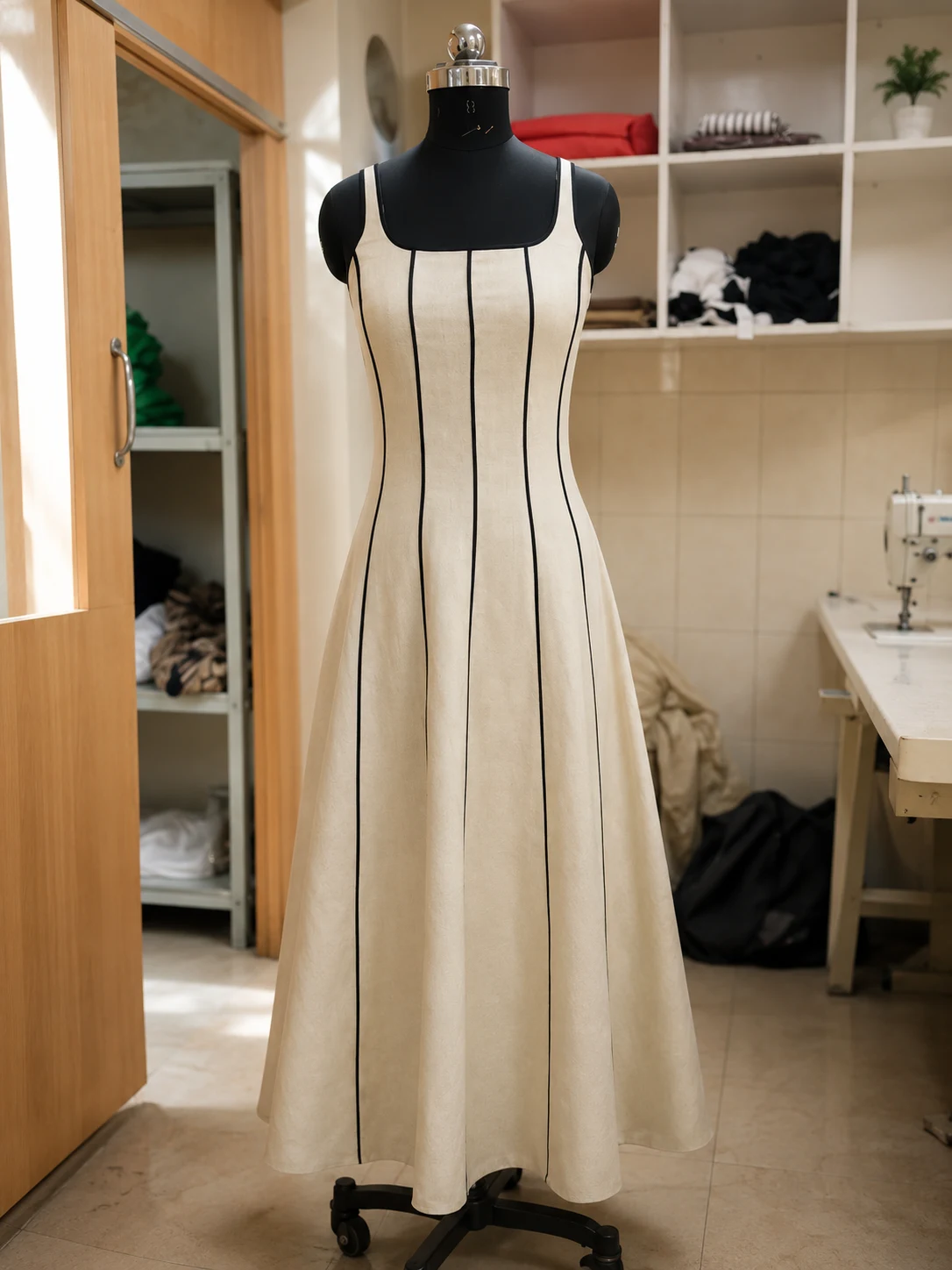 Women's dresses on the production line